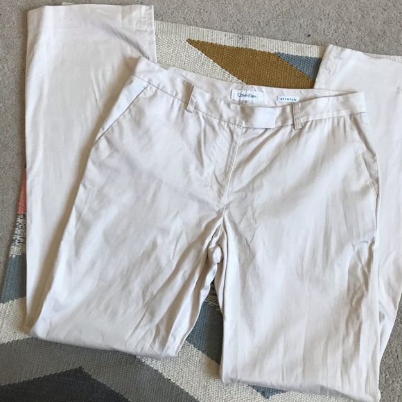 Calvin Klein Pants - Calvin Klein stretch khaki cream dress pants